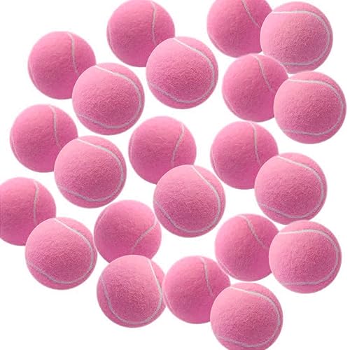 Tennis Balls, 12/18/24/36 Pack Tennis Balls Standard Size Tennis Training Balls for Adults Kids Lessons Practice or Playing with Pet - color: Deep Pink, 12 Pack