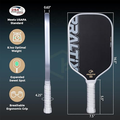 T700 Carbon Fiber Pickleball Paddles - USAPA Standard, Thermoformed Polypropylene Core, Anti-Slip Comfort Grip, Large Sweet Spot for Power Play, Intermediate and Advanced Players - style: Pow4