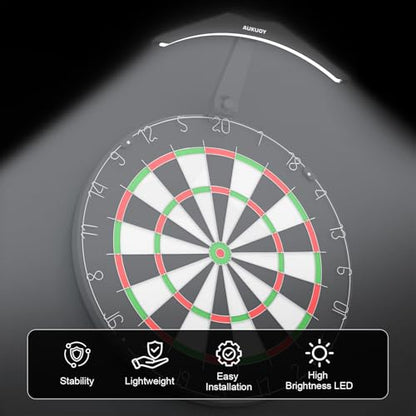Dart Board Light, Bright LED Dart Board Lights with 3M Power Cord, Professional Dartboard Lighting Accessories - Black