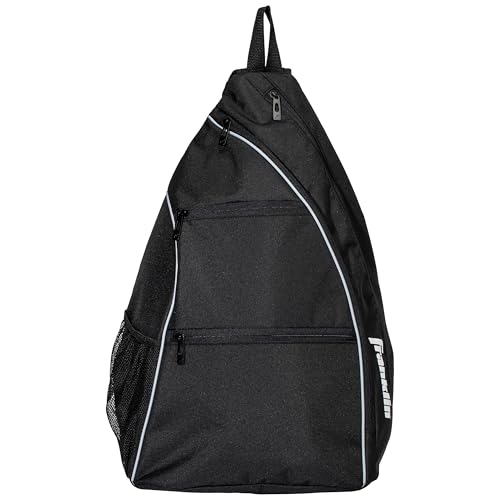 Franklin Sports Padel Bag - Men's + Women's Paddle Tennis Padel Sling Bag Backpack - Adjustable Size Equipment Bag for Padel + Paddle Tennis - color: Black