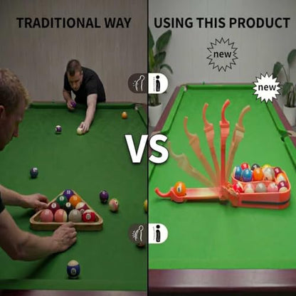 3D Printed Precision Pool Ball Rack: Professional Billiards Training Tool for Perfect Ball Placement, Fast Setup, Portable Design with Complete Maintenance Kit (Screwdriver/Rubber Bands) - color: orange