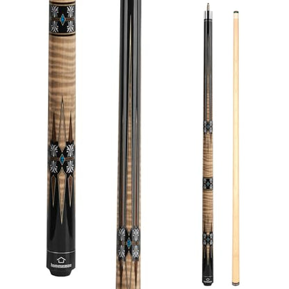 HomeSeason Pool Cue Stick 58" Billiard Cue Sticks Professional Low Deflection Pool Sticks - color: 19oz