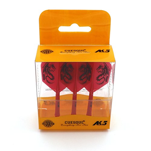 CUESOUL ROST Integrated Dart Flight and Shafts Meduim/Small/Large - color: Red Dragon, size: Size M-28mm