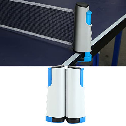 Table Tennis Net, 5.4x7.5in Retractable PingPong Net Portable Plastic Adjustable Table Tennis Net and Post Set for 66.9in Wide Tables