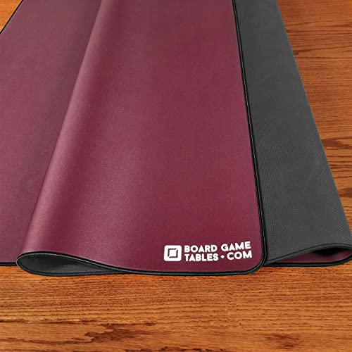 Board Game Playmat [2.5'x4'/Thick Super Cushioned/Stitched Edge/Water Resistant] with Carrying Case - for Tabletop Board Games, Card Games, RPG Games (Small, Burgundy) - color: Burgundy, size: Small (2.5'x4')