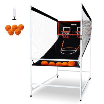 VEVOR Basketball Arcade Game Indoor, 2 Player Indoor Basketball Game, Home Dual Sport with 8 Game Modes, Electronic Scoreboard, and Inflation Pump,Adults - style: Unfoldable & Biggest Design
