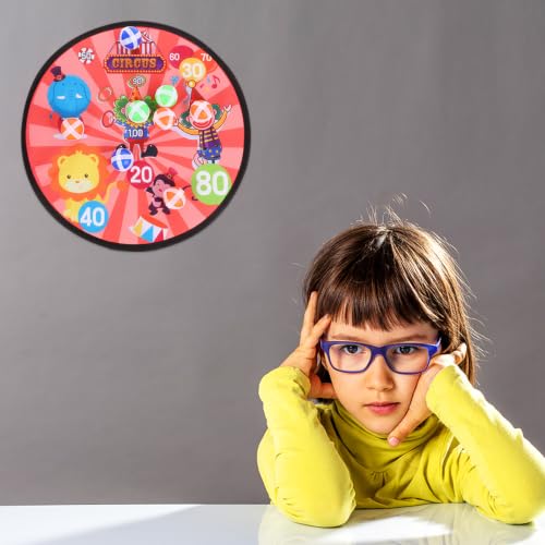 Healifty Sticky Ball Dart Board for Interactive Set with Cloth Material and Practice Aim Feature Suitable for Indoor Living Room and Outdoor Lawn Play