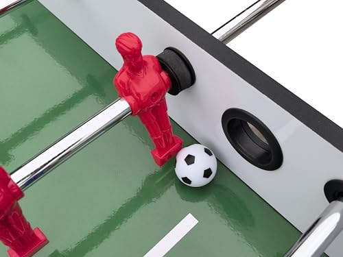 48'' Soccer Table, Large Size Foosball Game Table for Adult, Football Table with Cup Hloders & Sturdy Leg for Game Rooms & Parties, Red - size: 48''-Soccer Table Red
