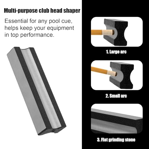 lasuroa 2pcs Pool Cue Tip Shaper, Pool Stick Tip Repair Tool Multifunctional Cue Tips Replacement Kit Ideal Billiards Accessories for Every Billiards Enthusiasts