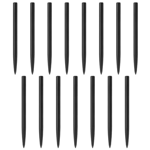 15pcs Dart Tips 2.3mm Dart Spare Points Nickel-Plated Iron Replacement Smooth Tips Metal Dart Points for Glide Spare Dart Points Black - color: 38mm