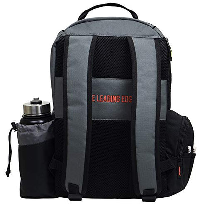 MVP Disc Sports Shuttle Disc Golf Backpack Bag (Choose Your Style and Color) - color: Gray/Orange, style: Without Velcro Side Panel