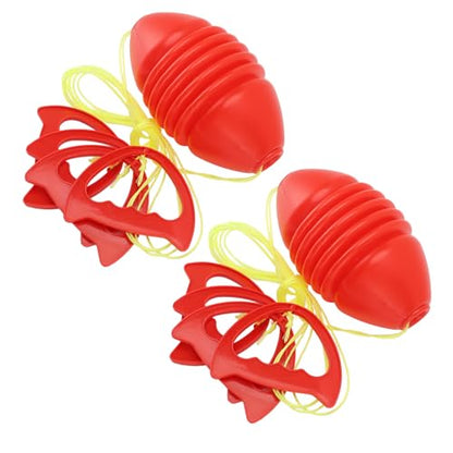 Dioche Sliding Zoom Ball Double Player Fun Interactive Bilateral Coordination Fitness Game Toy for Outdoor Play and Exercise Red Plastic