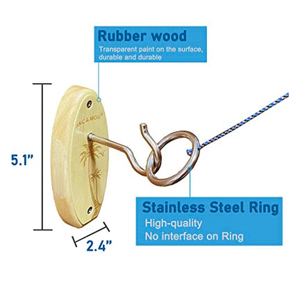 Deluxe Hook and Ring Toss Game, Outdoor Indoor Toss Game Set, Throwing Toys for Family, Party Games - style: Coconut Tree S