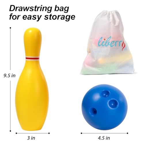Liberry Toys for 2 3 4 Year Old Boys Girls Christmas Birthday Gift, Toddler Bowling Set and Kids T-Ball Set