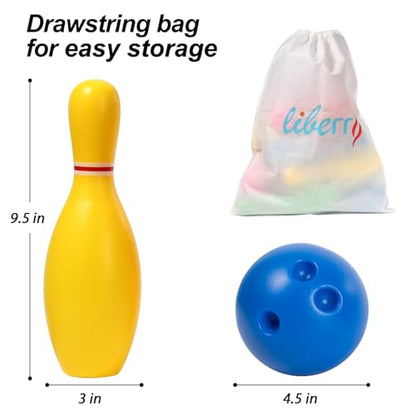 Liberry Toys for 2 3 4 Year Old Boys Girls Christmas Birthday Gift, Toddler Bowling Set and Kids T-Ball Set