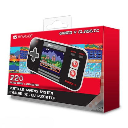 My Arcade Gamer V Classic-Red: Portable Gaming System with 220 Games, 2.5" Color Display, Pocket Size (DGUN-3911) - style: Gamer V Classic-Red