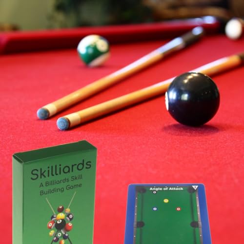 Hickoryville Skilliards Billiards Training Card System - Professional Pool Practice Drills and Skill Building Exercises | Structured Coaching Tool with Progressive Difficulty Levels