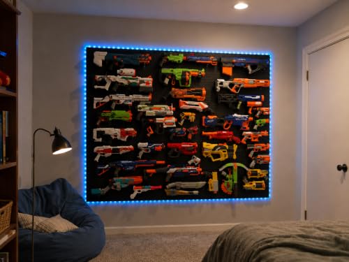 Wallpeg Peg Board for Nerf Gun Storage Organizer Kit 3 ea 24”x16” Pegboard Holder for Nerf Blasters Wall Organization