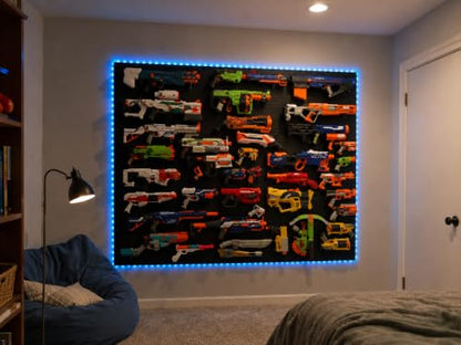 Wallpeg Peg Board for Nerf Gun Storage Organizer Kit 3 ea 24”x16” Pegboard Holder for Nerf Blasters Wall Organization