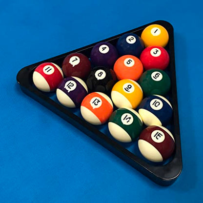 OKKO Billiard Pool Table Heavy-Duty Deluxe Plastic 8 Ball Triangle Rack for 2 1/4" Pool Balls - size: for 2 1/4" pool balls