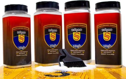 Shuffleboard Sand - Shuffleboard Wax with Mini Dustpan and Mini Brush, 2 Cans(2×14 oz) - style: 4 Cans High Speed