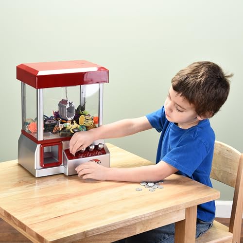 Etna Electronic Mini Claw Machine for Kids, Mini Candy Prize Dispenser Arcade Game with Sound, 30 Tokens, 10" x 7.90" x 13.5"
