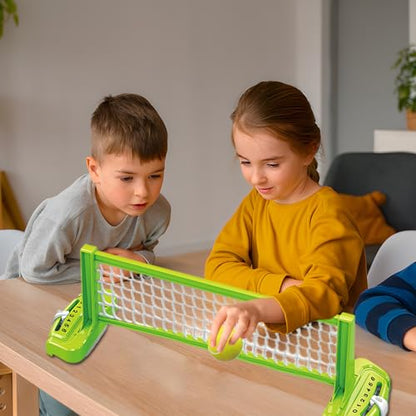 Table Tennis Set with Net - Portable Table Tennis Set with Retractable Net, 2 Paddles, 3 Balls, and Carrying Case | Lightweight Indoor Outdoor Pong Set, Durable 3-Ply Wood Paddles with High-