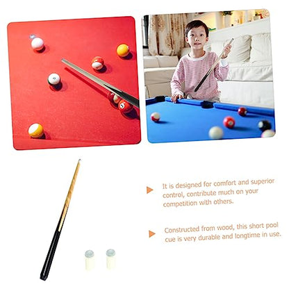 1set Short Pool Cue Stick Billiard Cue for Tight Spaces for Boys and Girls and Beginners for Home Use and Learning