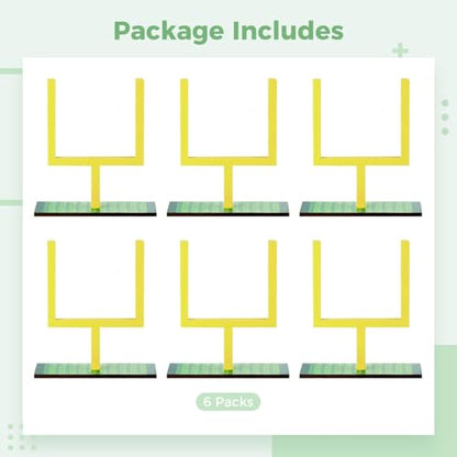 6 Pcs Football Goal Post Centerpieces, Tabletop Decor for Football Theme Party, Sports Events, Field Goal Post Decorations