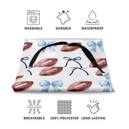 Manfei Blue Bowknot Kids Kitchen Apron - color: Blue White