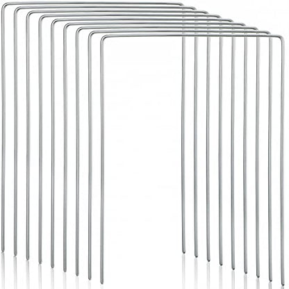 Deekin Set of 9 Croquet Wickets Replacement for Croquet Metal Hoops with Galvanized and Plastic Coating for Family Lawn Backyard Outdoor Game(Square) - style: Square
