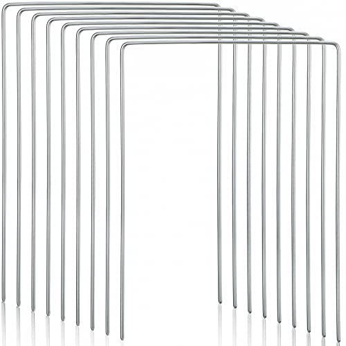 Deekin Set of 9 Croquet Wickets Replacement for Croquet Metal Hoops with Galvanized and Plastic Coating for Family Lawn Backyard Outdoor Game(Square) - style: Square
