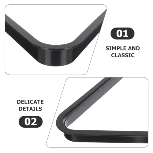 BESTonZON Mini Triangle Pool Rack, Pool Table Accessories, Black Plastic, 5.1 inches, for Kids and Families