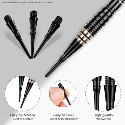 CyeeLife 2BA Thread Soft Tip Dart Points - Plastic Dart Tips - 100/1000 Pack Premium Replacement Dart Accessories - color: 1000pcs