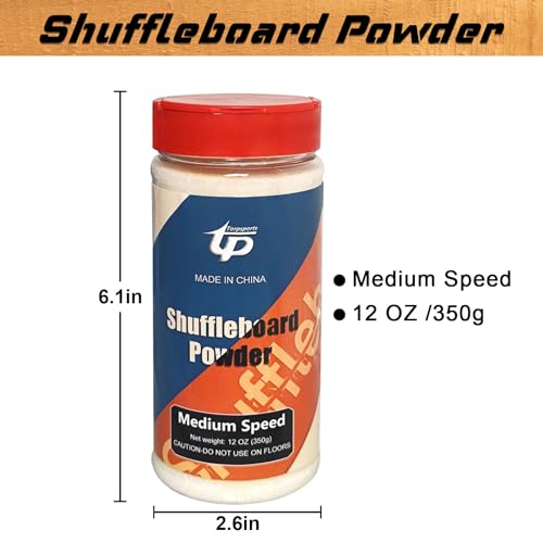 Shuffleboard Sand Wax High/Medium Speed Shuffleboard Powder Set, Shuffleboard Sand with Mini Brush Set - size: 2 Cans Meduim Speed