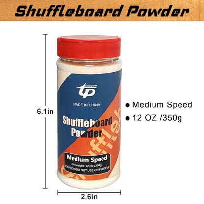 Shuffleboard Sand Wax High/Medium Speed Shuffleboard Powder Set, Shuffleboard Sand with Mini Brush Set - size: 2 Cans Meduim Speed