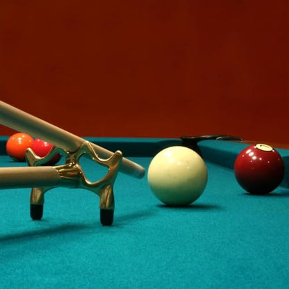 GSE Games & Sports Expert Billiard Table Accessory Kit with Billiards Pool Balls Set, 4 Cue Sticks and Bridge, Ball Racks, Cue Rack, Stick Repair, 2 Brushes, Table Cover, Chalk Holders, Tally Bottle
