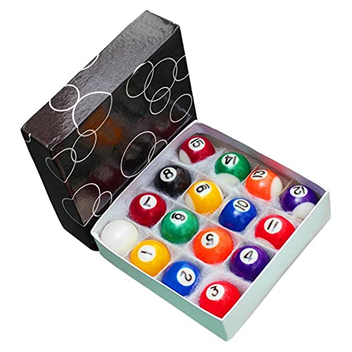 Professional 25mm Children Billiards Table Balls Set Resin Small Pool Cue Balls Full Set 16 Pcs Billiard Balls Set