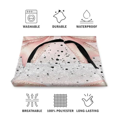 Manfei Blue Bowknot Kids Kitchen Apron - color: Black Pink