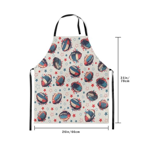 Manfei Volleyball Kids Kitchen Apron - color: Red Blue