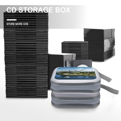 Golf Yacht Club DVD Case Large Storage Disc Wallet Bag Portable CD Case Holder 40 Capacity Hard Plastic Disc Cases Storage Binder DVD Case Wallet for Car Home Office Travel