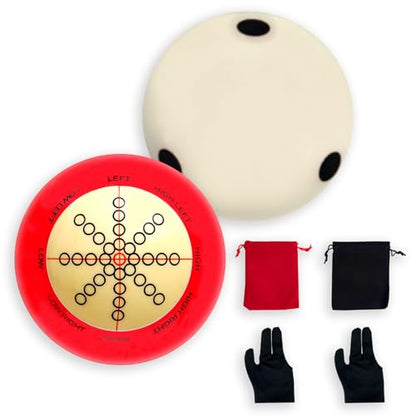 2 Pcs Billiards Cue Ball 2-1/4" Pool Cue Ball Practice Training Artifact with A Pair of Three Finger Billiard Gloves 2 Pool Box Bag Table Training for Table Accessories - style: Stylish