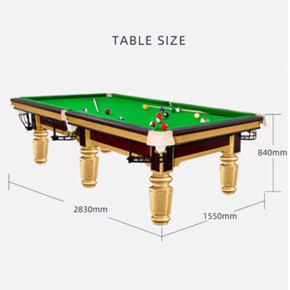 Professional Slate Pool Table, Premium Billiard Table for Home & Club, Leveled Playing Surface, Heavy Duty Frame - color: D, size: 12