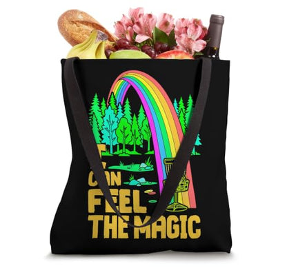 Disc Golf Player Funny Rainbow Ace I Can Feel The Magic Tote Bag