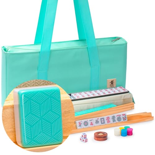 Yellow Mountain Imports American Mahjong Set, Pepper with Soft Case, Racks with Pushers, Wright Patterson Betting Coins, Dice, & Wind Indicator - color: Pepper