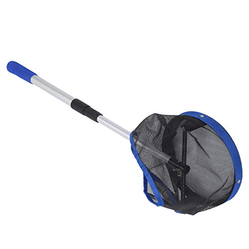 Large Capacity Table Tennis Ball Pickup Storage Net Portable Ball Picker Container with Retractable Handle and Angle