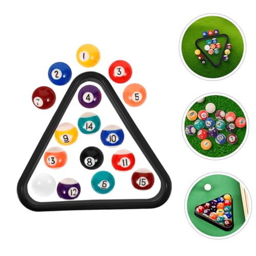 Playset for Kids Billiards Balls Set Mini Pool Table Accessory Training Balls Resin Material Fun for Children