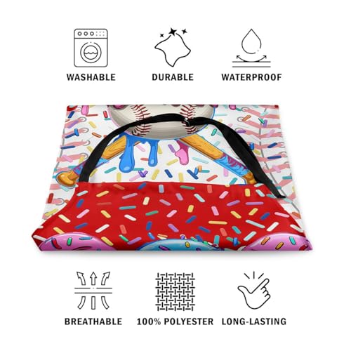 Manfei Baseball Ice Cream Kids Kitchen Apron - color: Red