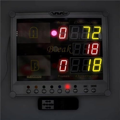 LED Digital Display Scoreboard, Wall-Mount Electronic Snooker & Billiard Pool Table Counting Scoreboard w/Remote Control, 0-199 Scores