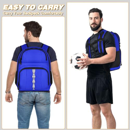 Goloni 2 Ball Bowling Backpack,Bowling Ball Bag with Shoe Compartment & Portective Foam Padded, Fits Shoes Up to US Size 16 - color: Blue